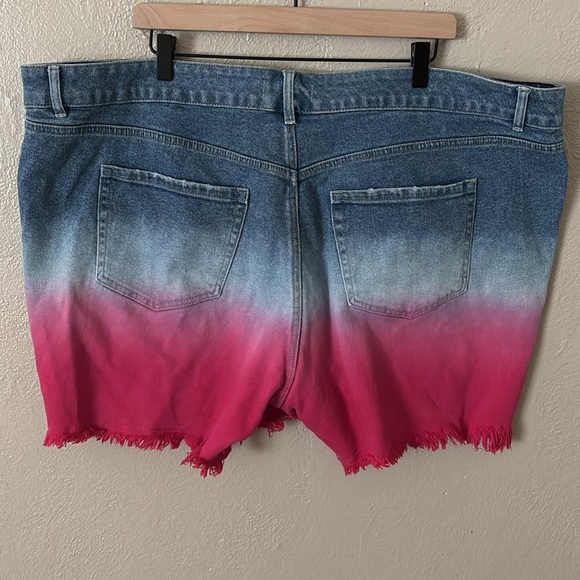 Lane Bryant Signature Fit Denim Boyfriend Midi Short Plus Size Patriotic Size 20 - Picture 6 of 8